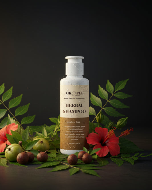 Growee 7 Herb Natural Sulphate-Free Shampoo – Amla, Reetha & Shikakai