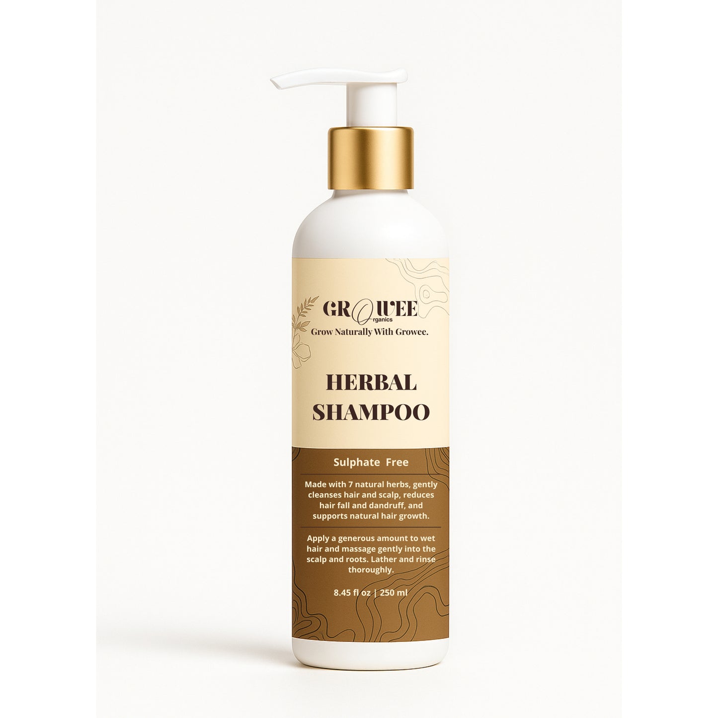 Growee 7 Herb Natural Shampoo | Amla, Reetha & Shikakai - 250 ml