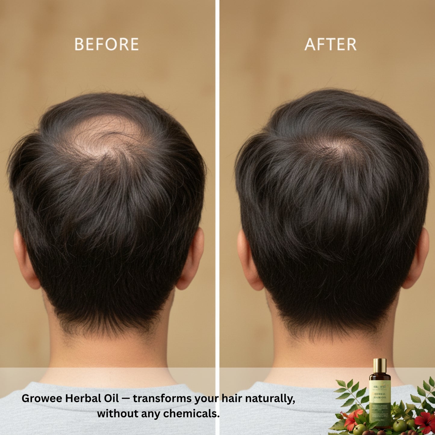 Growee Herbal Hair Care Combo – Buy Oil, Get Shampoo Free