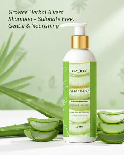 Herbal Aloe Vera Shampoo for Hair Fall and Dandruff Control