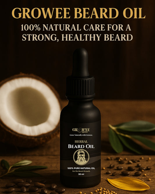 Natural Beard Oil for Growth & Shine - 30 ml