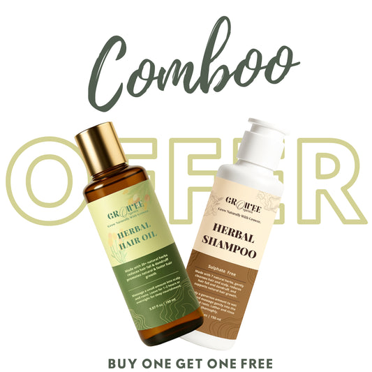 Growee Herbal Hair Care Combo – Buy Oil, Get Shampoo Free